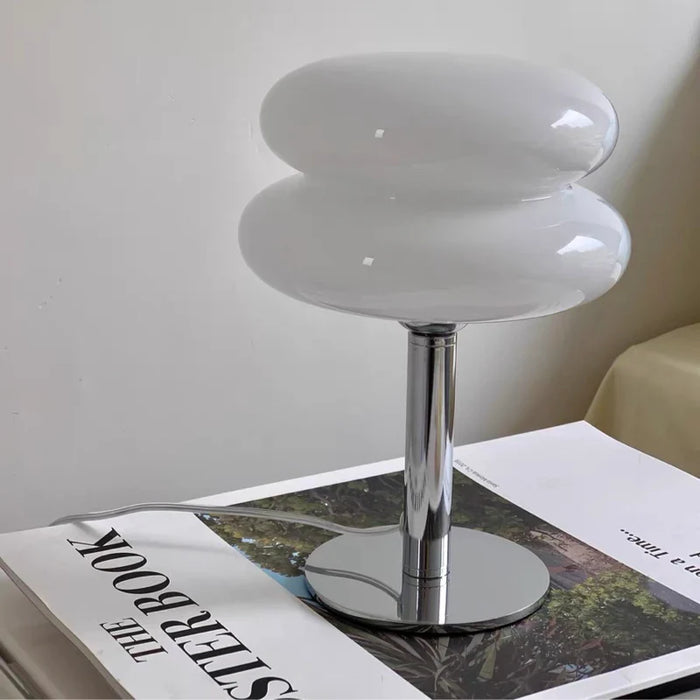 Minimalist and Elegant Nordic Round Metal and Glass Table Lamp
