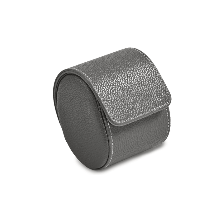 Premium Design Gray Leather Watch Case - 1 Slot