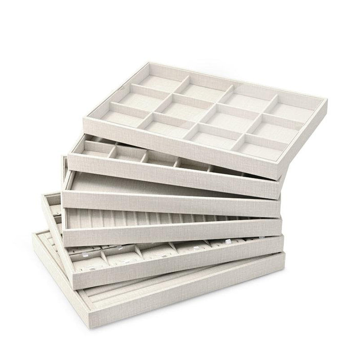 Stackable Style PU Leather Jewelry Display Tray