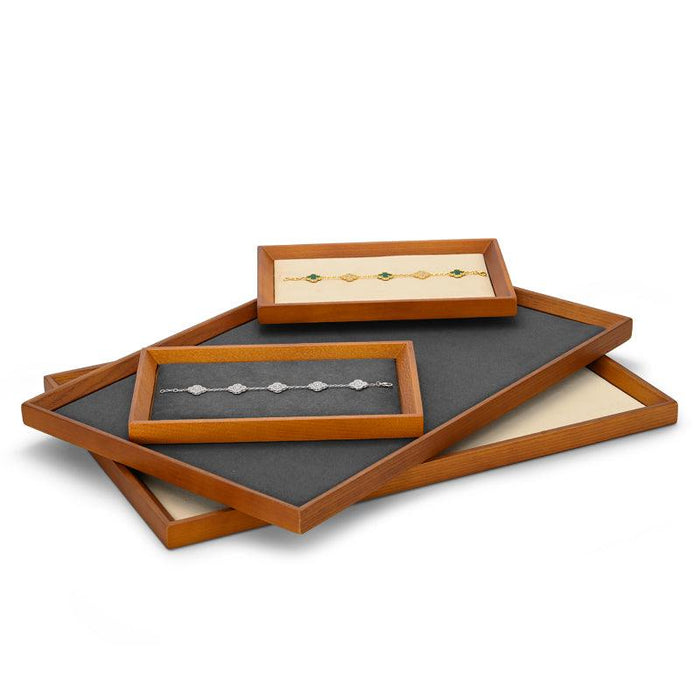 Large Solid Wood Jewelry Display Tray