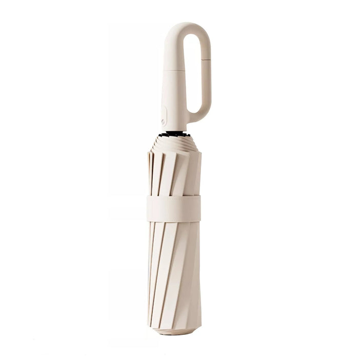 Inverted Compact Travel Umbrella with Reflective Stripe