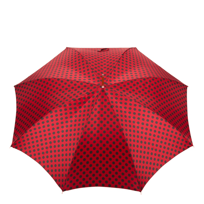Red & Black Polka Dot Chic Designer Umbrella