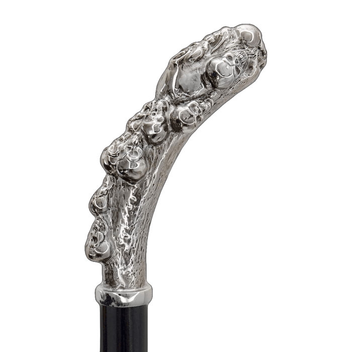 Modern Cool Walking Stick, Silver Skull Handle