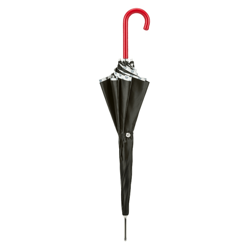 Unique Red Mouth Black Double Cloth Umbrella for Her