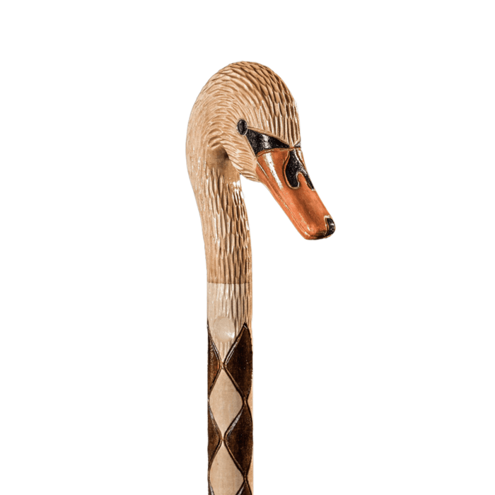 Stylish Goose Walking Cane Hand Carved - Handmade