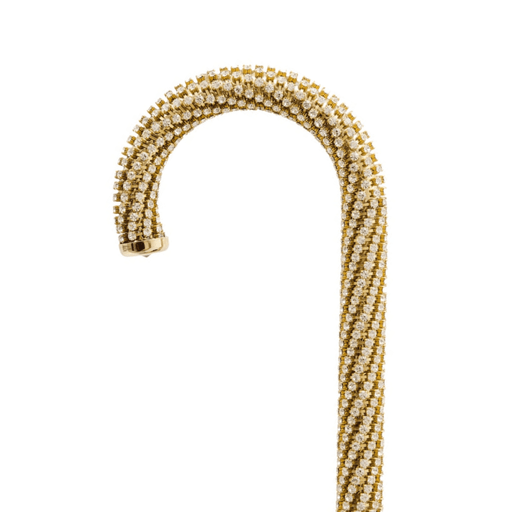 Modern Tourist Style Walking Cane Swarovski® - Brass Jeweled