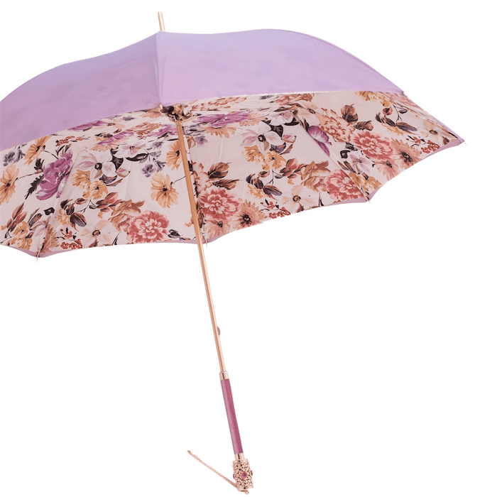 Unique Handle Design Handcrafted Umbrella for Her, Purple