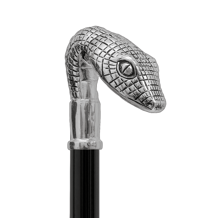 Swagger Metal Walking Cane, Luxury Snake Head