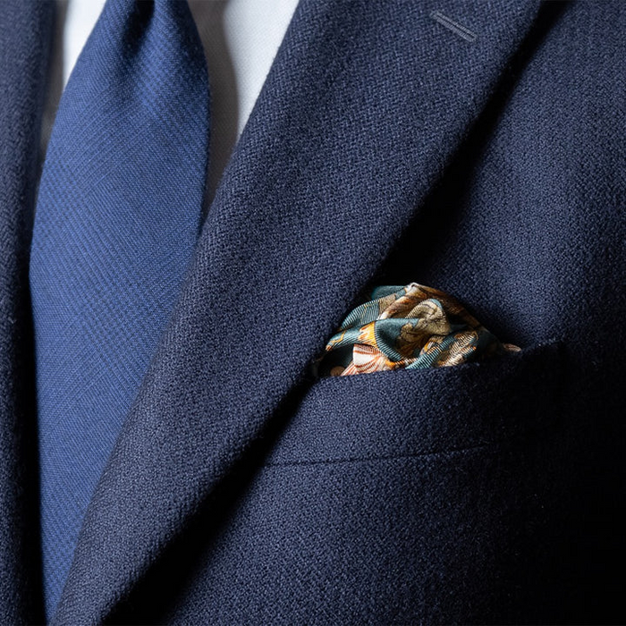 Men's Manual Rolled Luxury Silk Handkerchief, Pocket Square