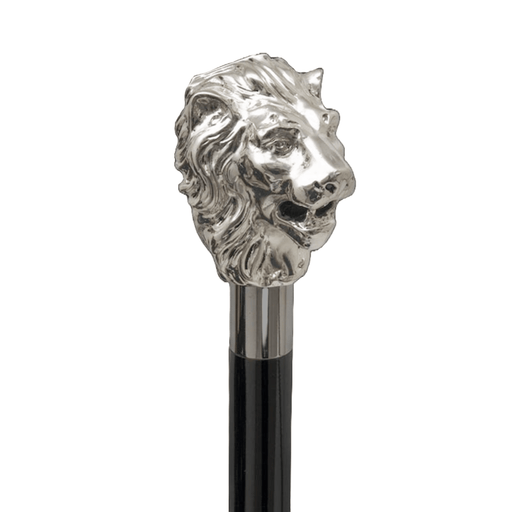 Vintage Lion Head Handle Walking Stick, Designer Walking Canes