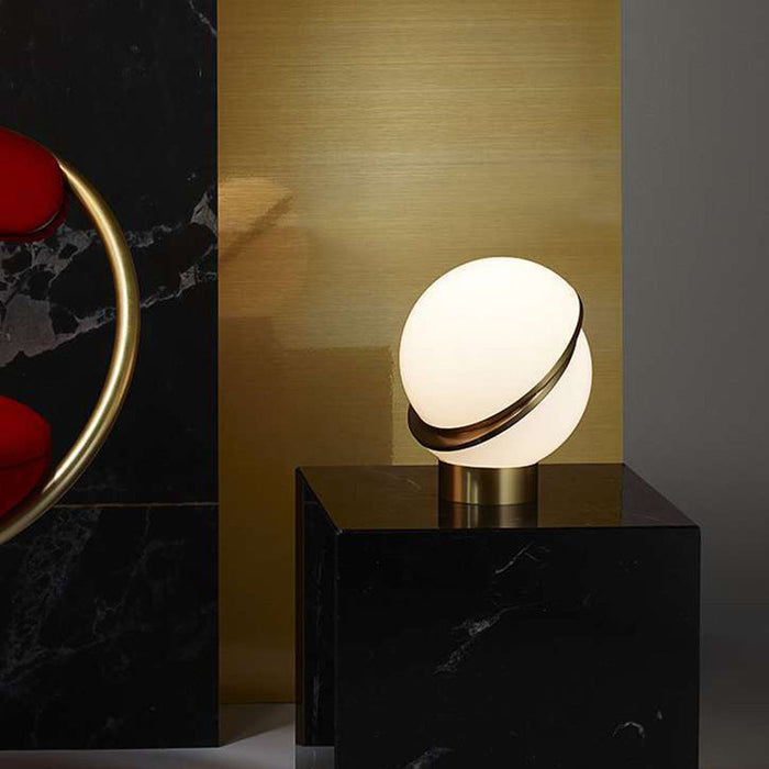 Chic Golden and White Lamp for Home and Office