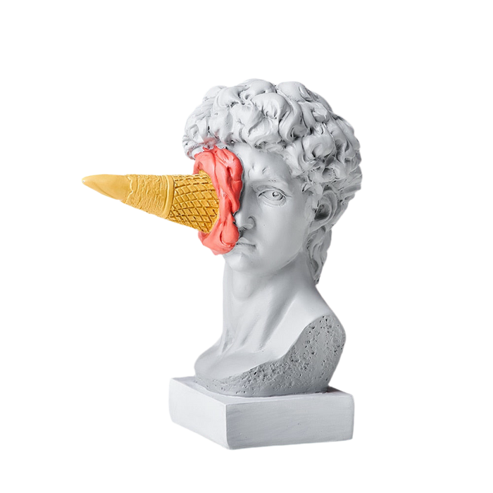 Roman Resin Face Sculpture Classical Art