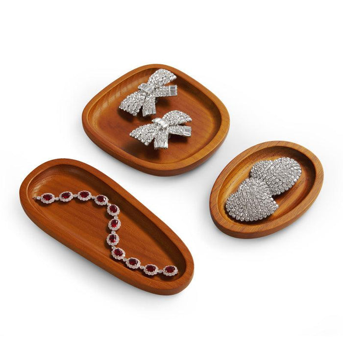 Nordic Natural Wood Jewelry Display Tray Organizer