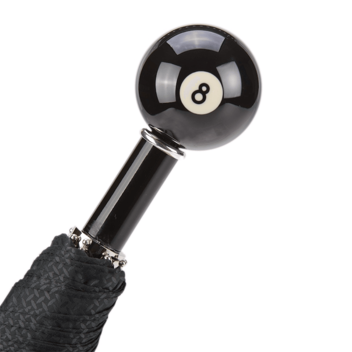 Unique Design Billiard Pool 8-Ball Black Folding Umbrella