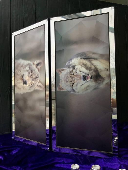 Metal Backgammon "Wolf", 60×30 Cm, Stylish Backgammon Board