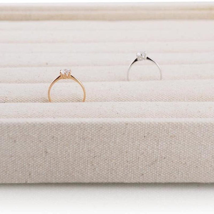 Linen Stackable Ring Insert Tray with 7 Slots