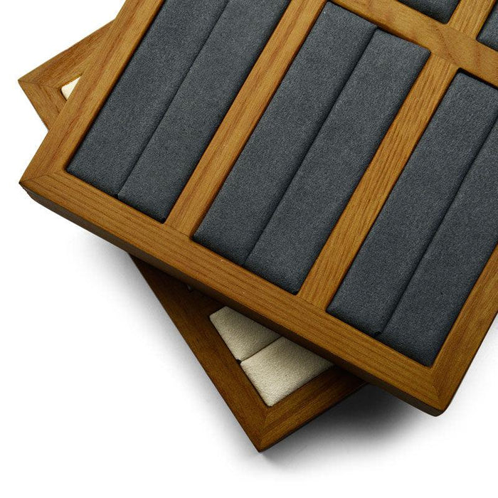 Wood Jewelry Display Stand with 6 Slots Organizer