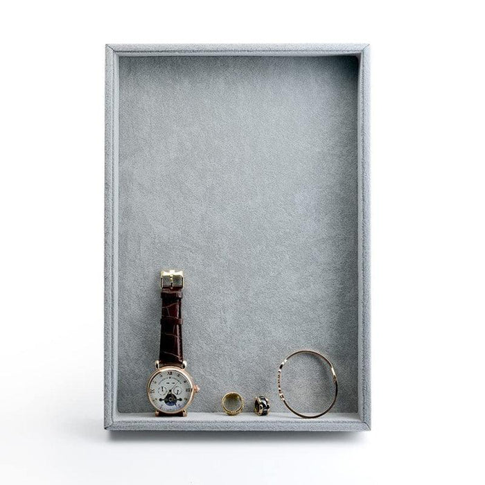Stackable Velvet Jewelry Tray Organizer