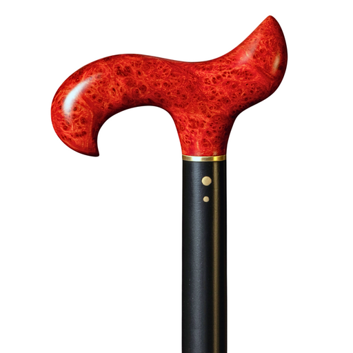 Ergonomic Red Maple Burl Walking Cane with Comfortable Hand Grip