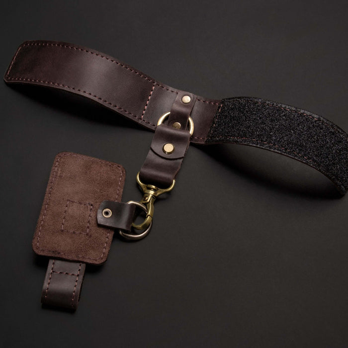 Leather Wrist Strap + Wristband For Walking Sticks and Canes