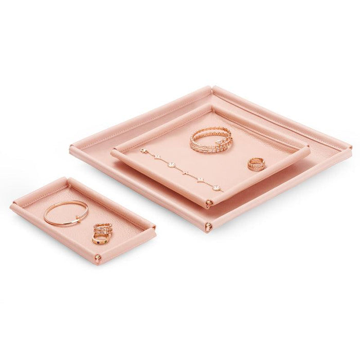 Pink Leatherette Ring Pendant Bangle Display Tray