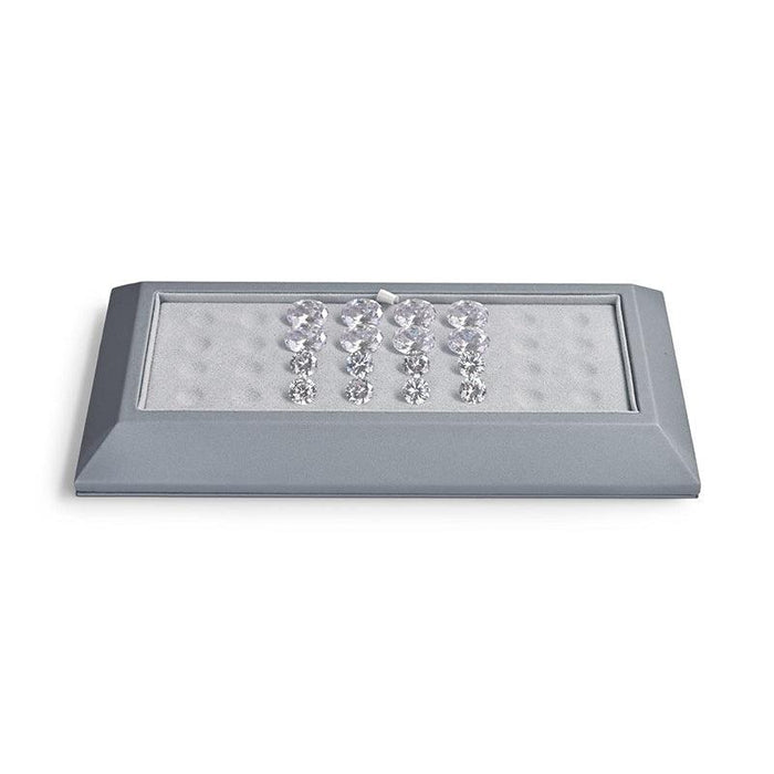 Light Gray Premium Leather Beads and Gems Organizer Tray