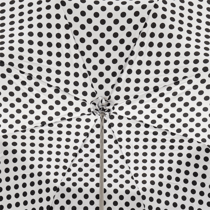Pretty Black Polka Dots Pretty Panda Handle Umbrella