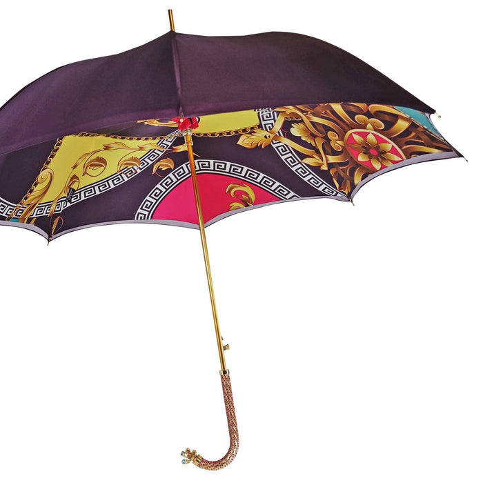 Luxury Beautiful Umbrella with Amethyst Crystals
