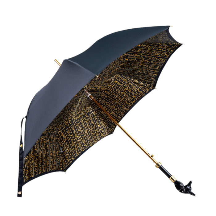 Luxury Italian Umbrella Anubi - Carbon Fiber & 24K Gold Handle