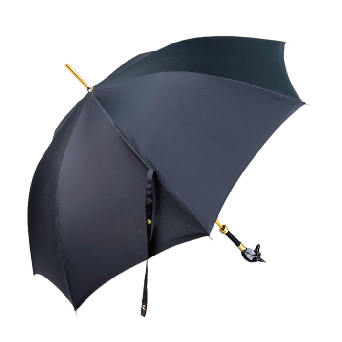 Luxury Italian Umbrella Anubi - Carbon Fiber & 24K Gold Handle