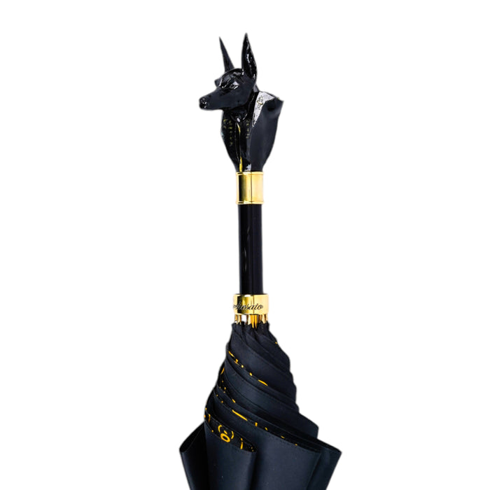 Luxury Italian Umbrella Anubi - Carbon Fiber & 24K Gold Handle