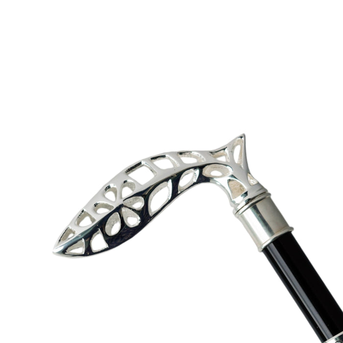 Luxury Men's Umbrella - Silver 925 Handle & Satin Fabric