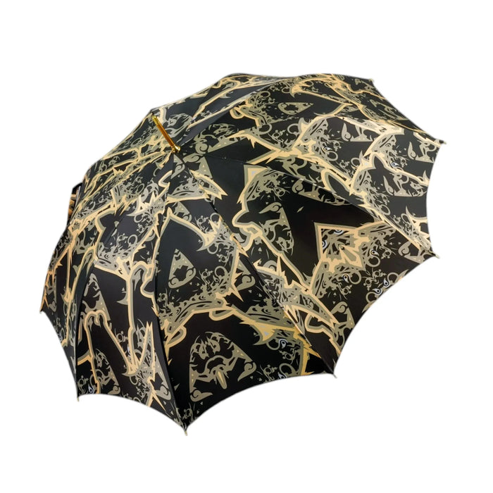 24K Gold Horse Head Handle Umbrella – Luxurious Equestrian Design