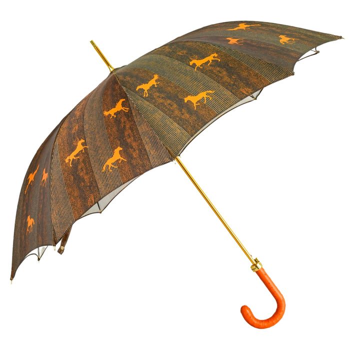 The Noble Ride – Men's Umbrella with Ostrich Leather Handle