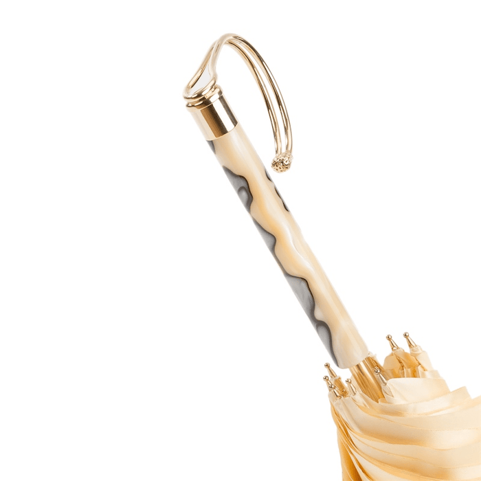 Ivory Sketch Woman Double Cloth Jeweled Umbrella Luxury