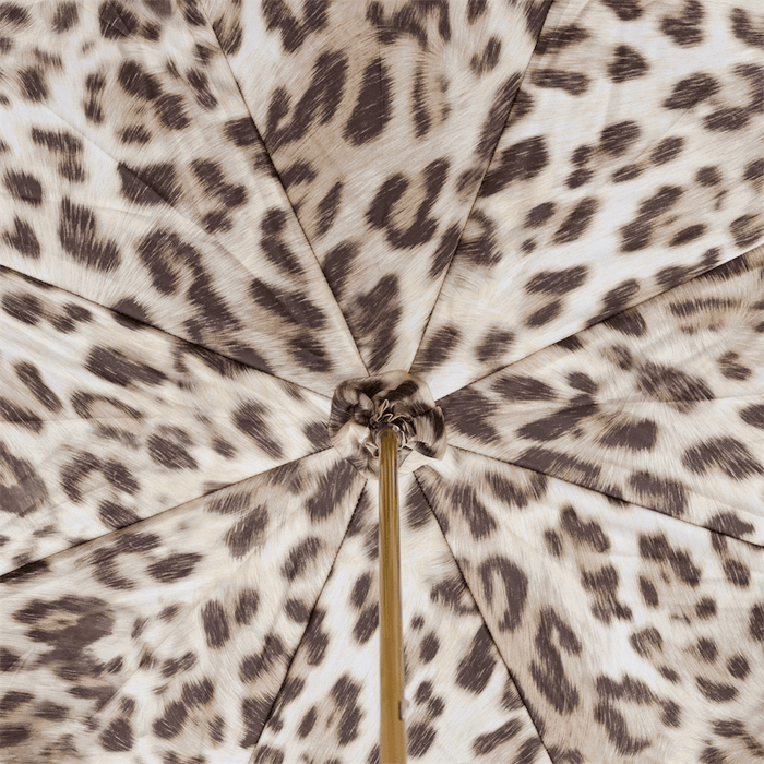White Jaguar Black Leo Print Fashionable Umbrella