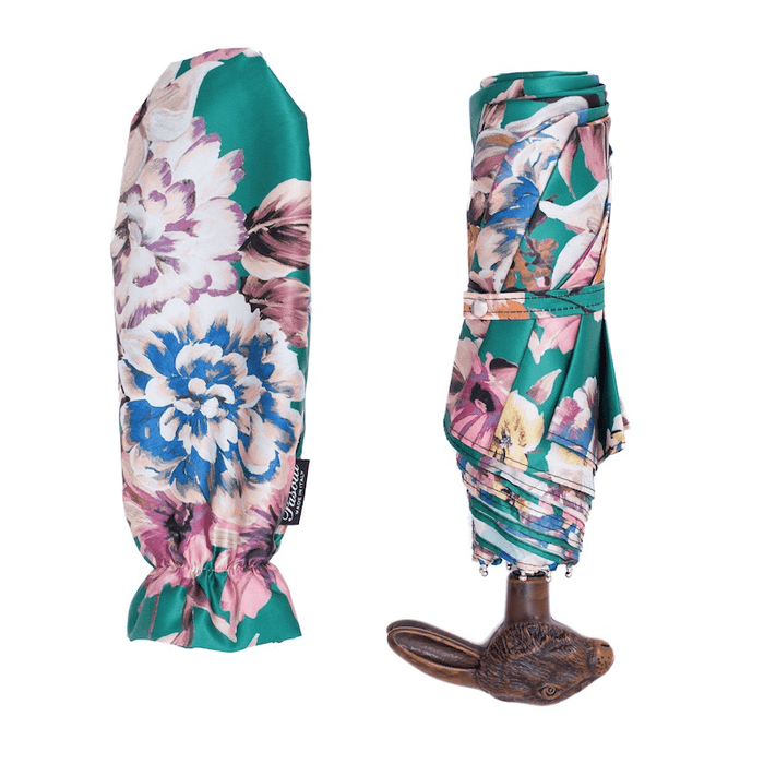 Rabbit Flowered Chic Folding Umbrella Elegant