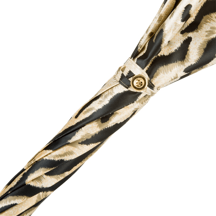 Safari Hippo Animal Print Enamel Handle Umbrella