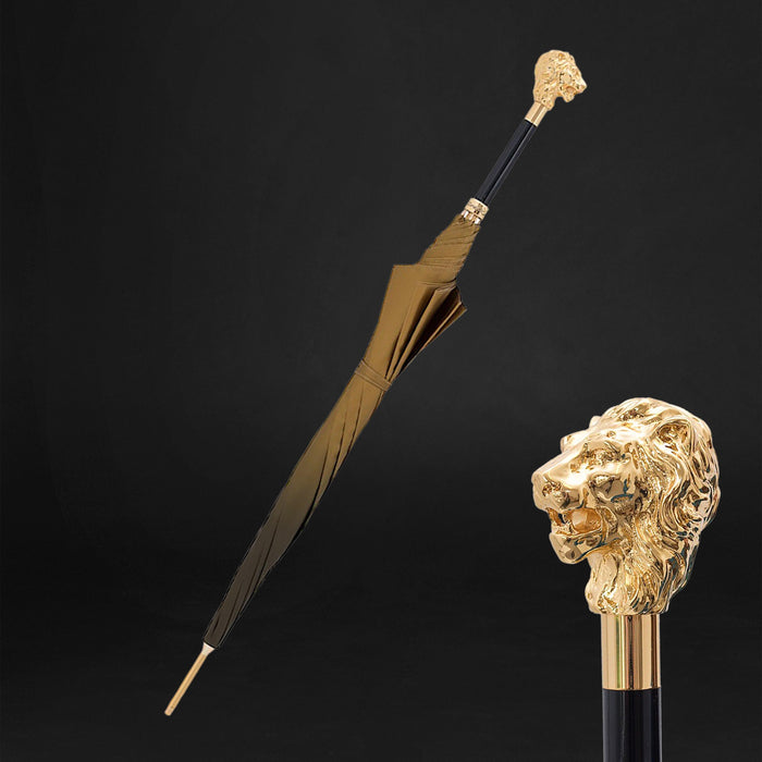 Modern Golden Lion Iconic Luxury Umbrella for Women