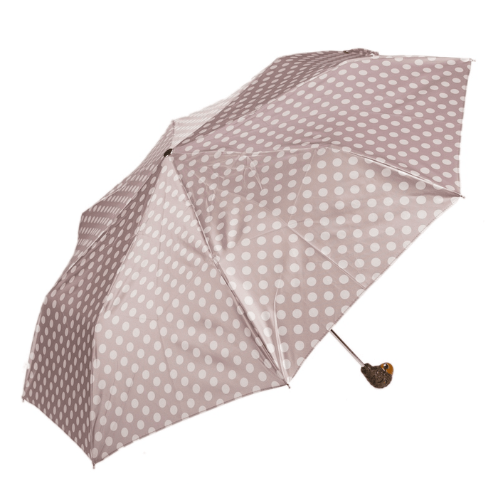 Polka Dot Pink Parrot Chic Folding Umbrella High-Quality