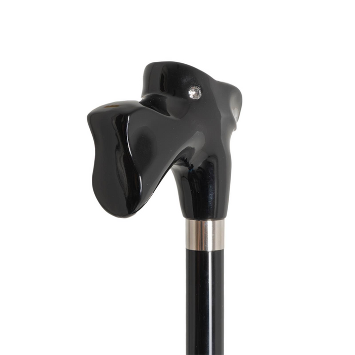 Black Umbrella with Schnauzer Handle – Dog Lover’s Gift