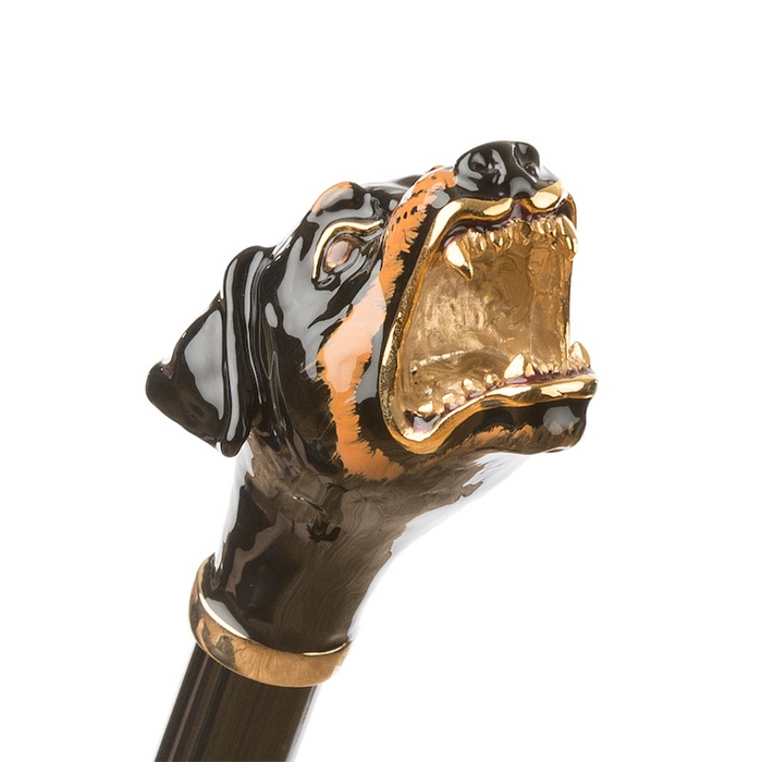 Unique Men's Rottweiler Handle Exclusive Black Umbrella
