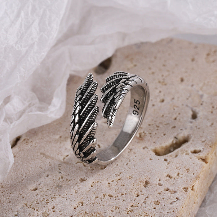Unique Double Angel Wing Feather Ring