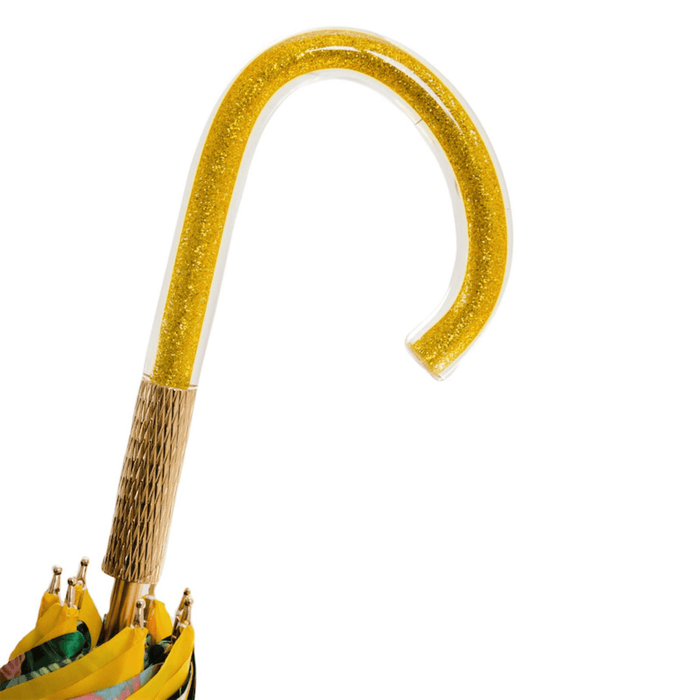 Stylish Yellow Umbrella Mazzolino with Acetate Handle