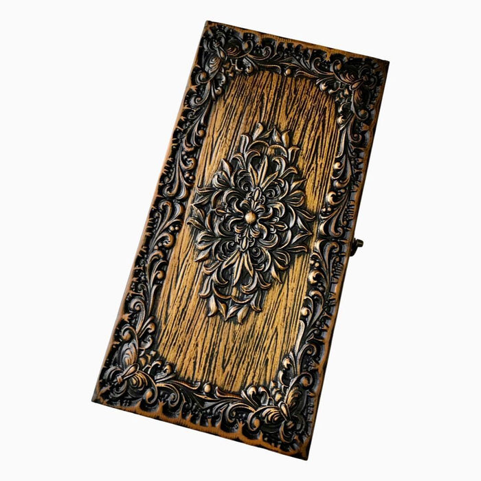 Unique Wooden Backgammon "Ornament", 46×23×3 cm