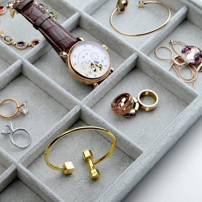 Stackable Velvet Jewelry Display Tray