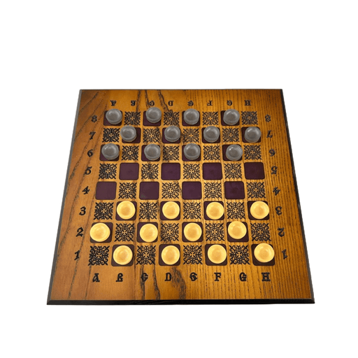 Handmade Wooden Chess Set 2 In 1, Compact Chess Set