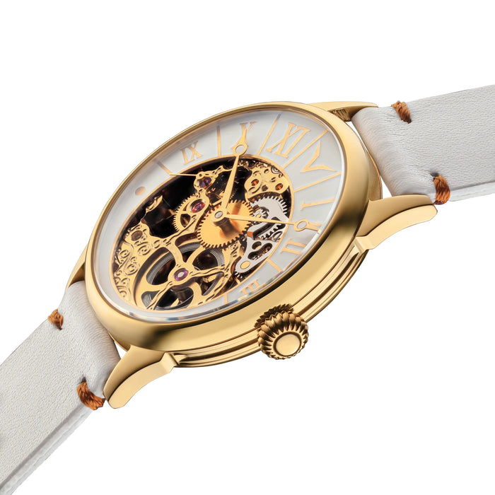 Handmade Unisex Skeleton Watch Art Deco Mechanical Timepiece