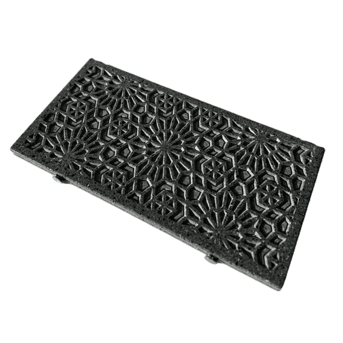 Luxury Grey Acrylic Stone Chess Set 47×23 cm, Limited