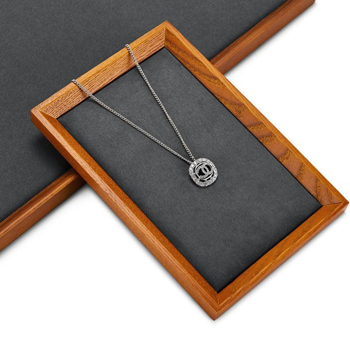 Large Solid Wood Jewelry Display Tray